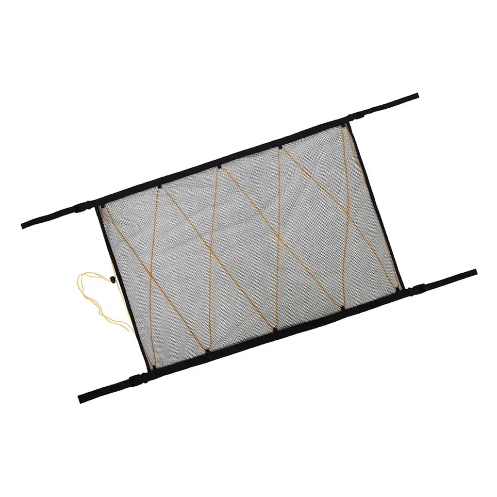 1 Piece 90x65cm Stretchable Car Roof Ceiling Pocket Mesh Bag Pouch for Jeep Van SUV