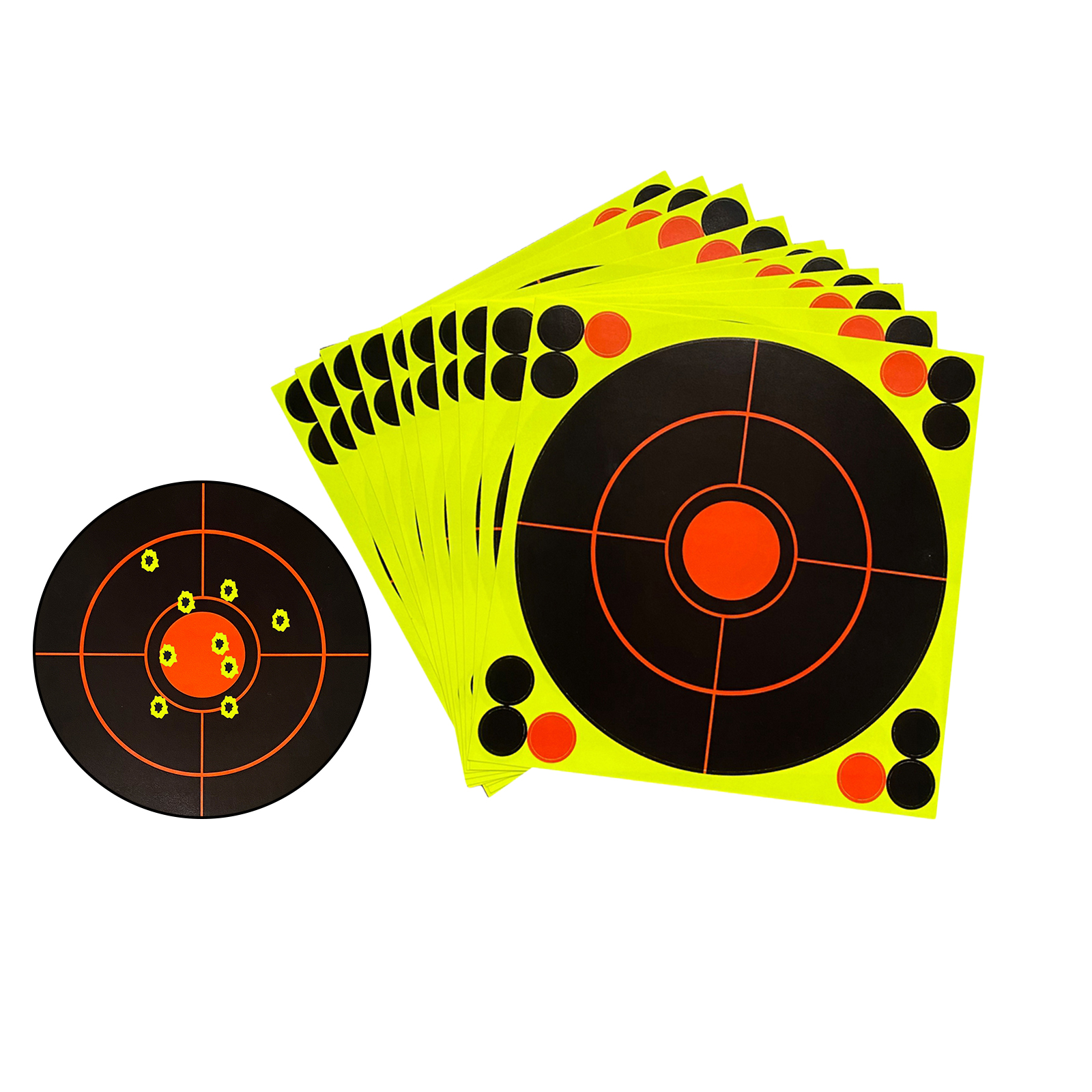 10Pcs 8``  Paper Target Archery Splatter Targets Aim Object Stickers