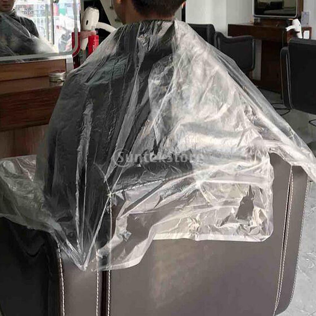 50x Disposable Hairdressing Capes Barber Salon Gowns Hair Cutting Dye Apron Bib