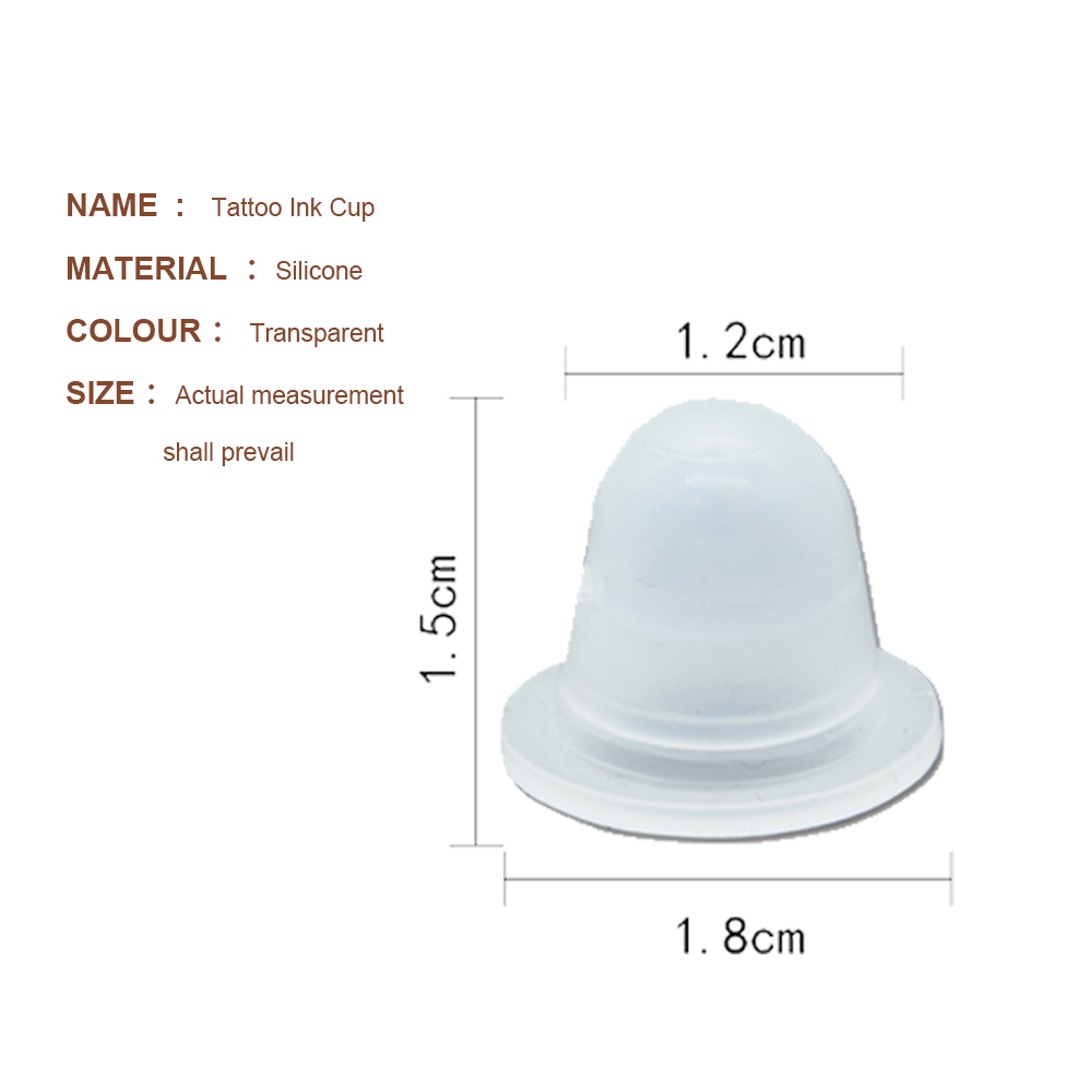 Best of 50PCS Soft Microblading Tattoo Ink Cup Cap Pigment Silicone Holder Container For Needle Tattoo Accessory Supply Reviews & Tips - Image 3