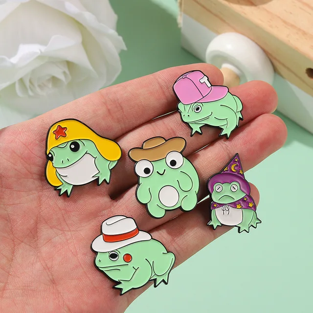 Cute Little Frog Brooch Anime Pin Creative Western Cowboy - Temu