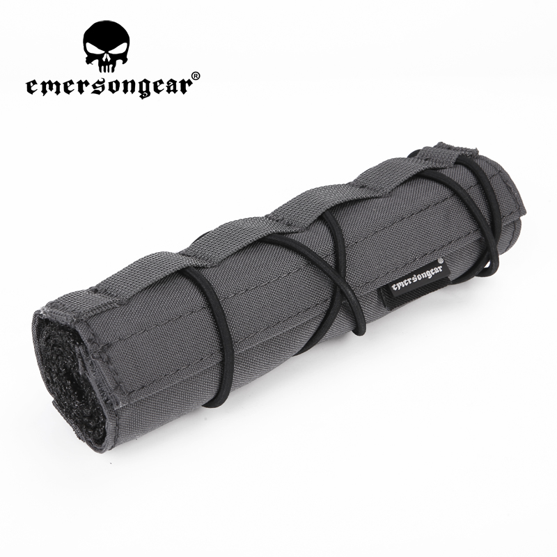 Emersongear-airsoft tampa tática, 18cm, airsoft, silenciador, tecido