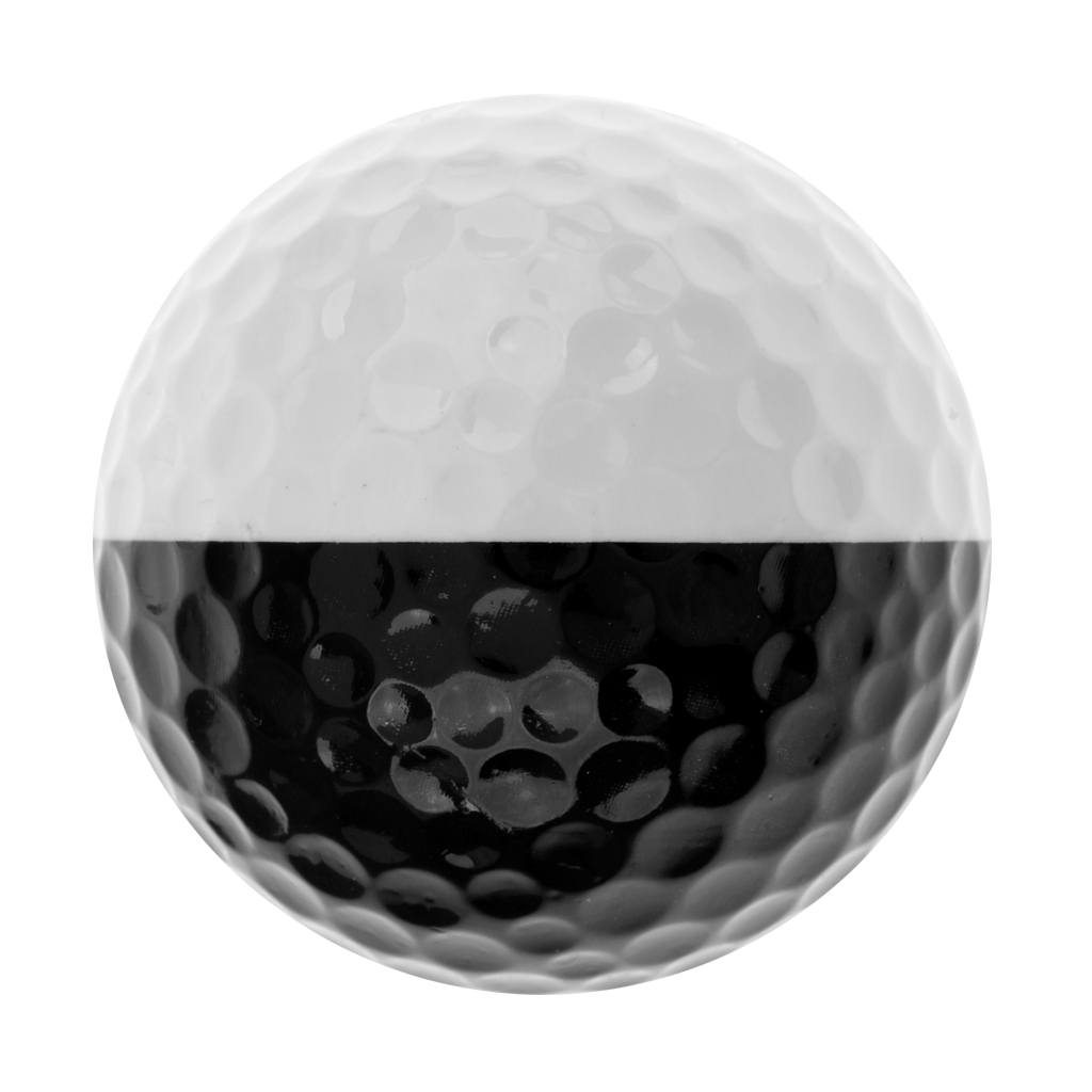 Golf Ball - Golf Training Rubber Balls Practice Ball Black & White