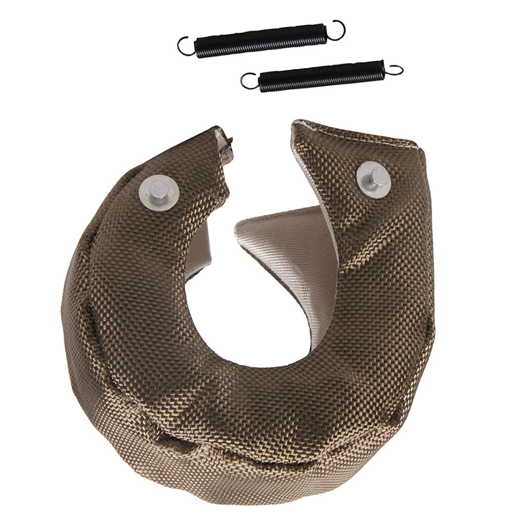 T3 Turbo Heat Shield Blanket Turbocharger Cover Wrap w/ Spring For T25 T28