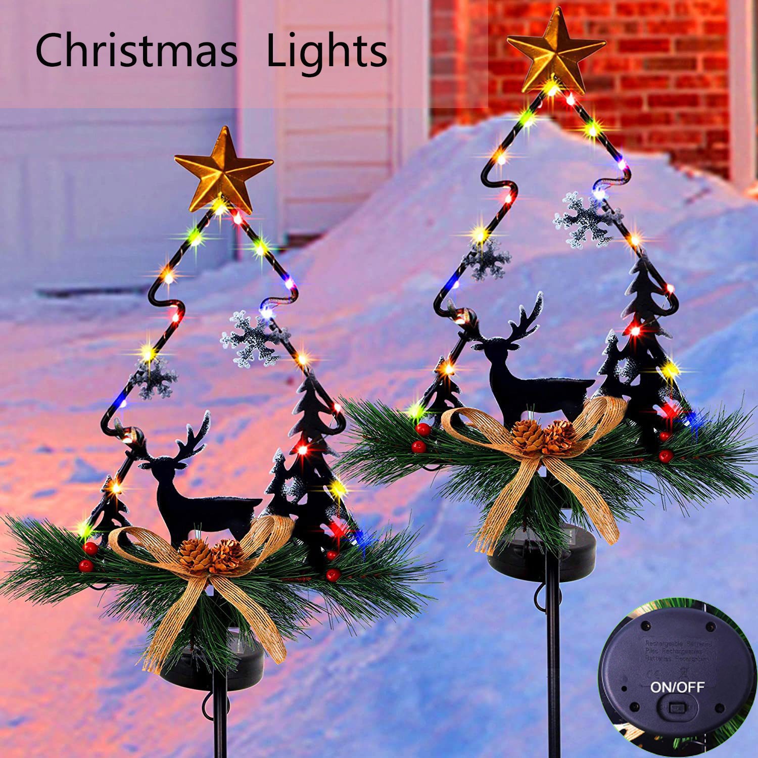 christmas solar lawn stakes