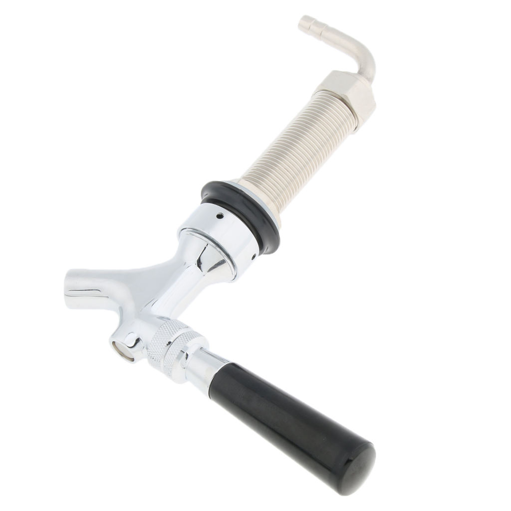 Chrome Draft Beer Faucet with long shank Combo Kit Kegerator Tap 95mm