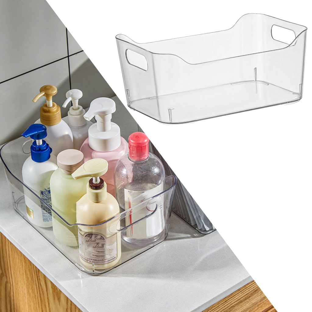 Plastic Kitchen Pantry Cabinet, Refrigerator or Freezer Food Storage Bins Organizer for Fruit, Yogurt, Snacks, Pasta