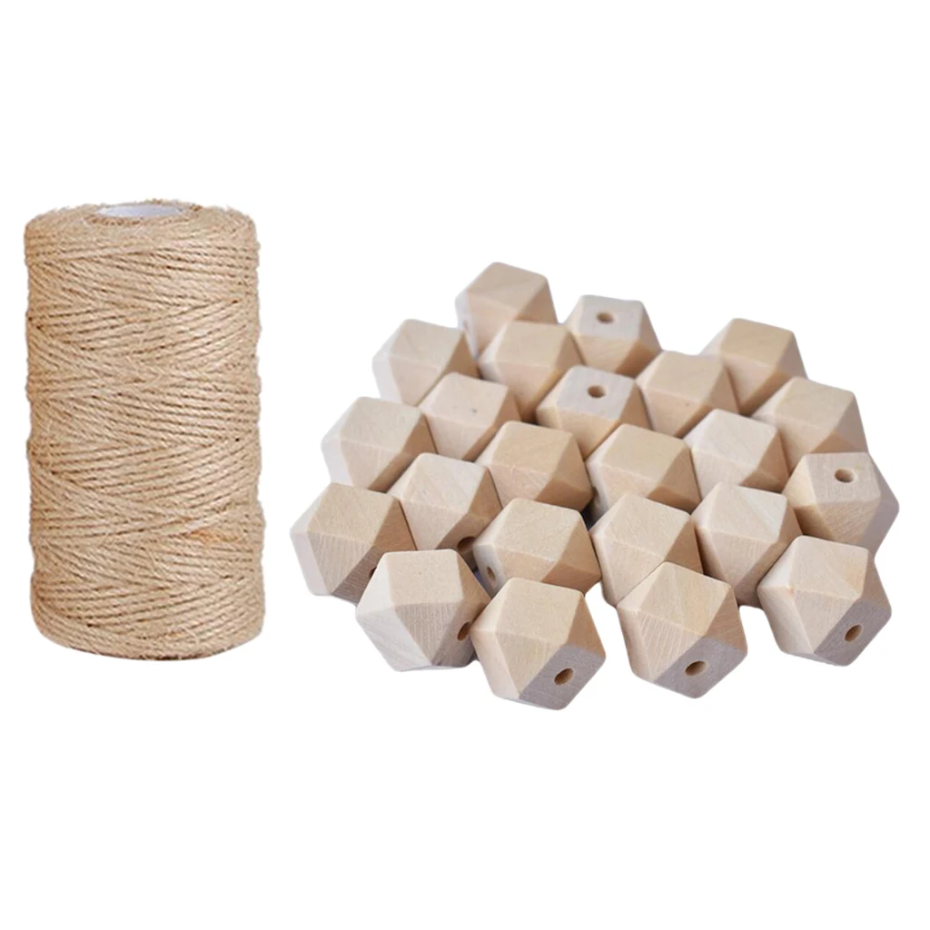 100 PC Wooden Beads DIY Crafts Home Decor  Beads Jewelry Necklace Making Crafts Kids Toys Wedding Party DIY Decor