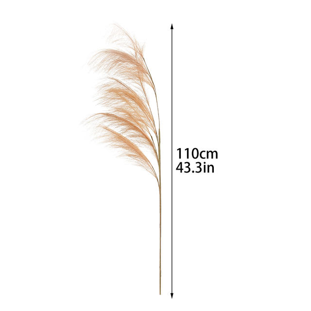 1P 85cm Artificial Pampas Grass Feather Faux Bulrush Reed Fake Phragmites  Plant for Wedding Home Vase