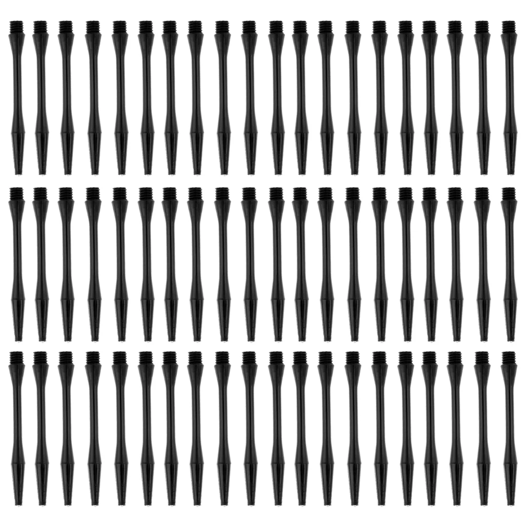 Set of 60 Plastic 2BA Dart Shafts Dart Stems - Length 54mm - Thread Diam 6mm