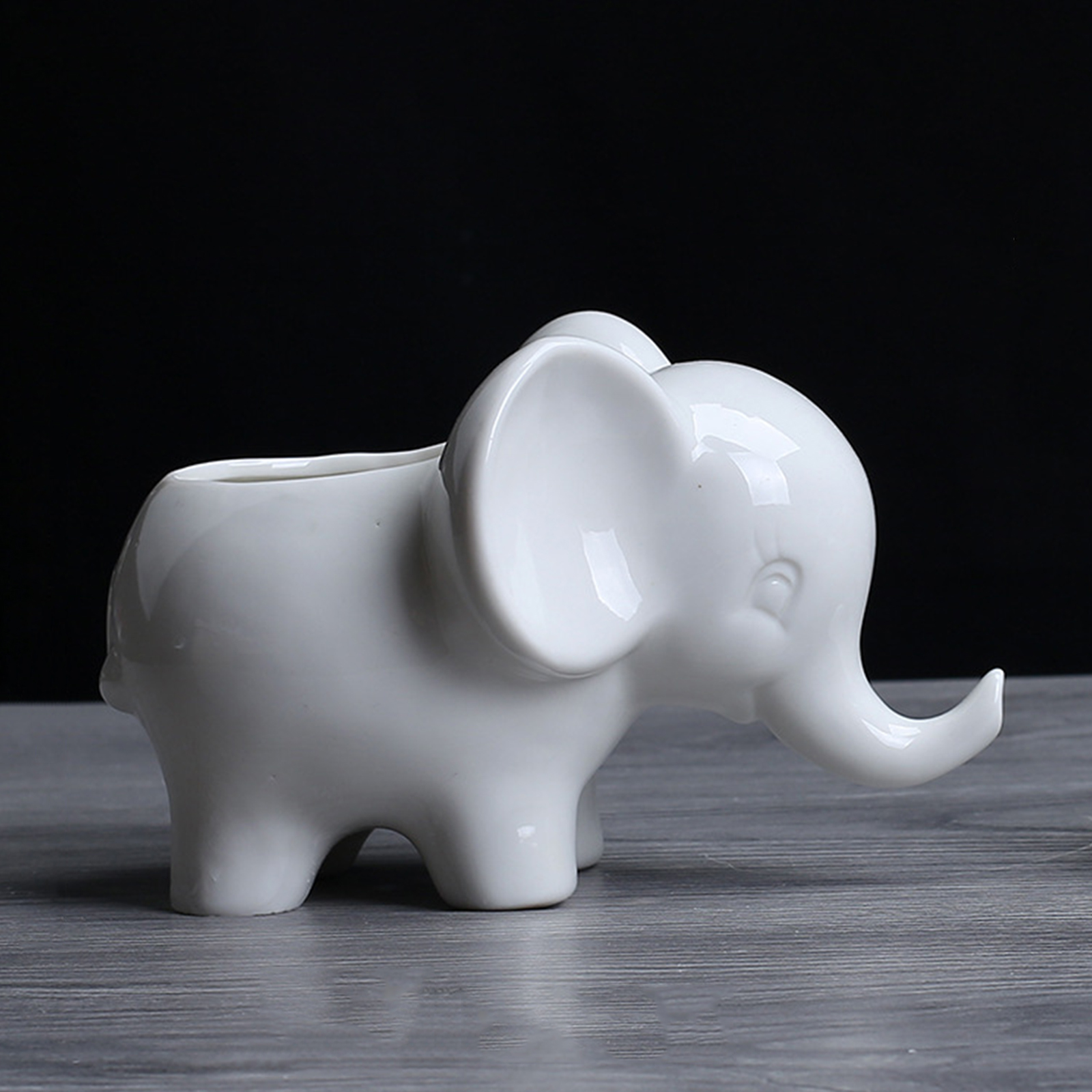 Lovely Succulent Pot Table Small Elephant Succulent Pot Plant Cactus Container Flowerpot Vase Drainage Hole Window Decor