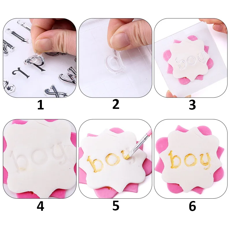Stamps for Cookies Letters Cake Sweet Letters Stamp Decorating Tools Fondant Embossing DIY Alphabet Cutter Pastry Accessories