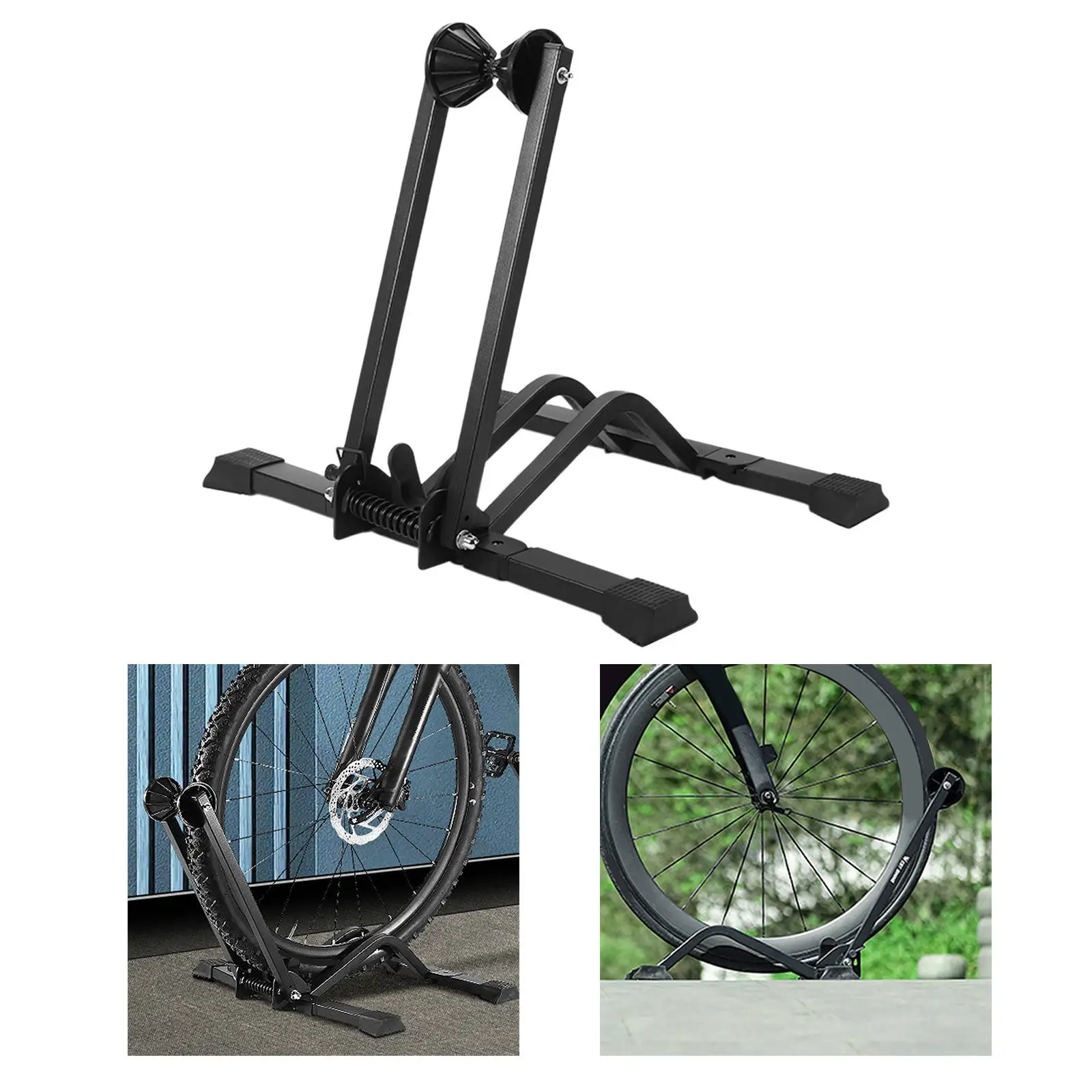 Portable Bike Storage Stand Bicycle Foldable Steel Floor Parking Rack Wheel Holder For Indoor Home Garage Bike Accessories