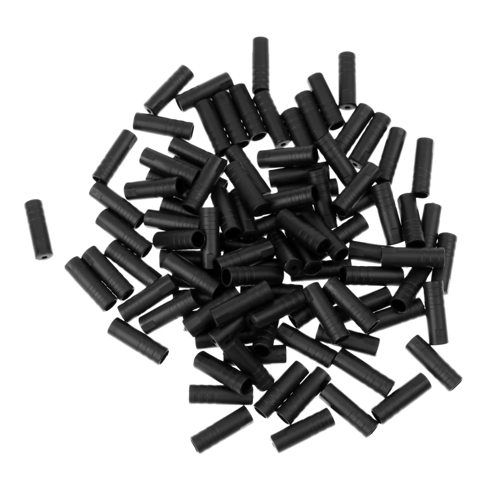 100 Pcs 4mm Shifter Cable End Sleeves Lid Strong Compressive Replacement, Plastic Bicycle Brake Cable End Caps