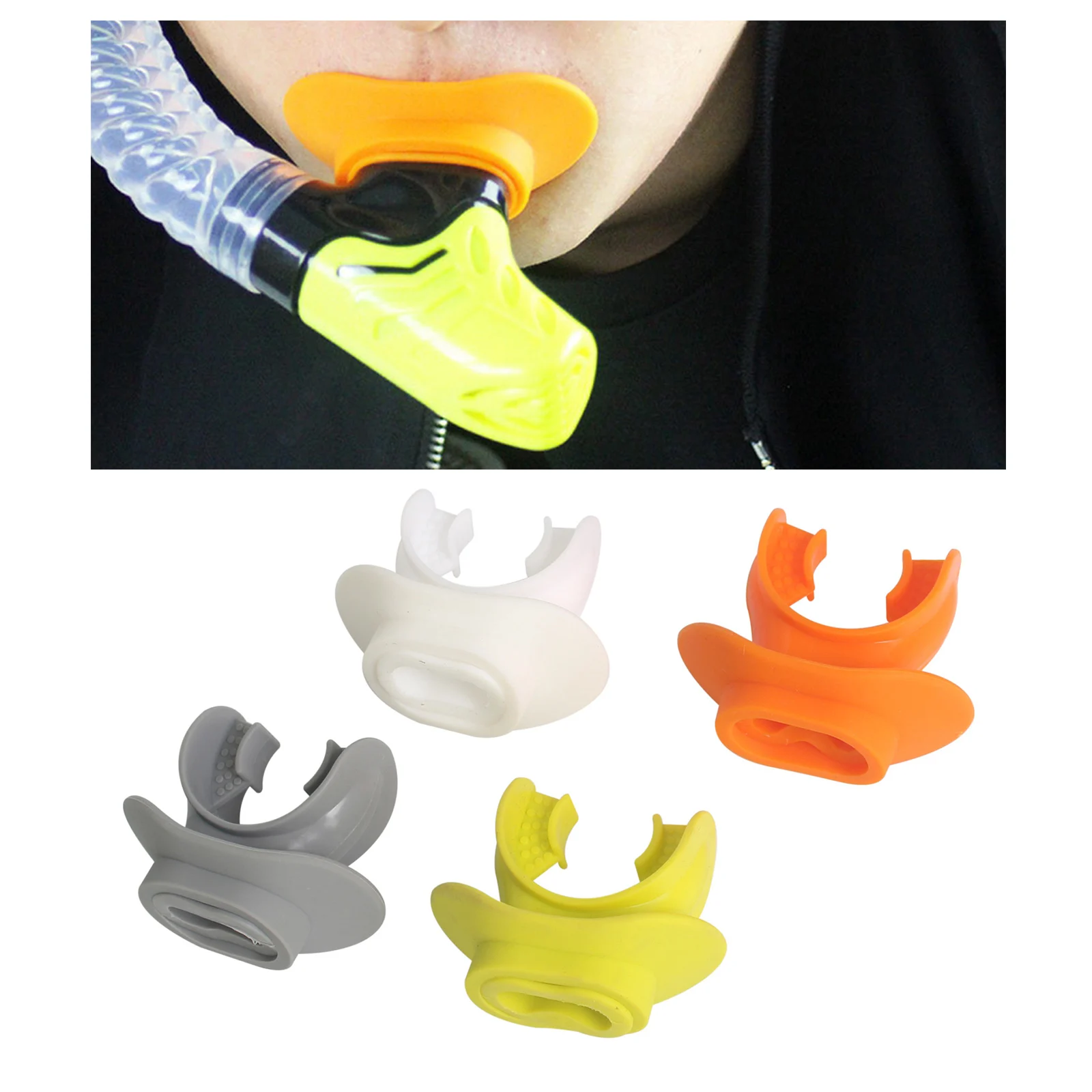 Silicone Snorkel Mouthpiece Soft Comfortable Spare Replacement Scuba Diving Mouthpieces for Regulators Octopus