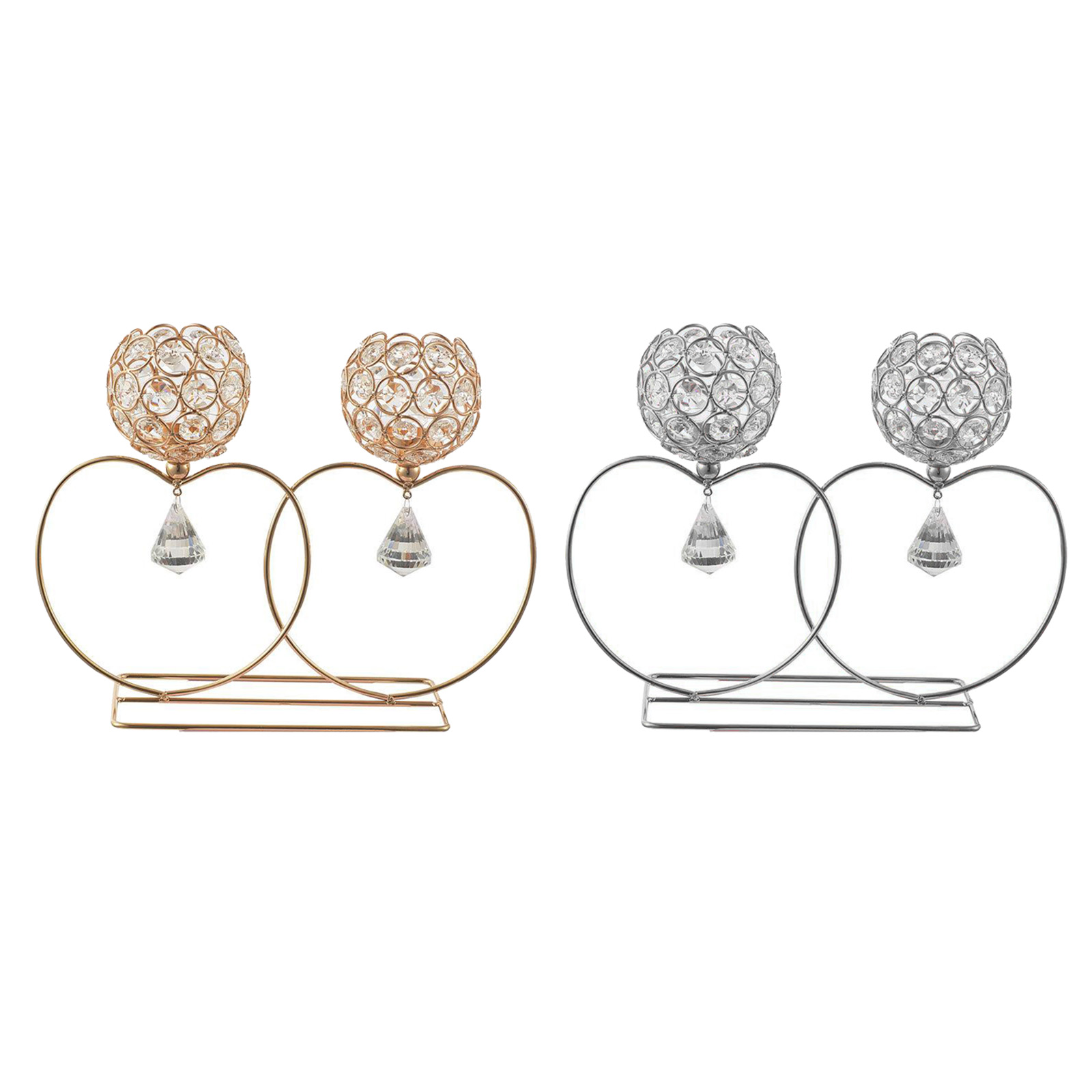 Dining Table Candle Holder, European Candlelight Dinner Props Candle Romantic Iron Plated Table Jewelry Ornaments Candlestic