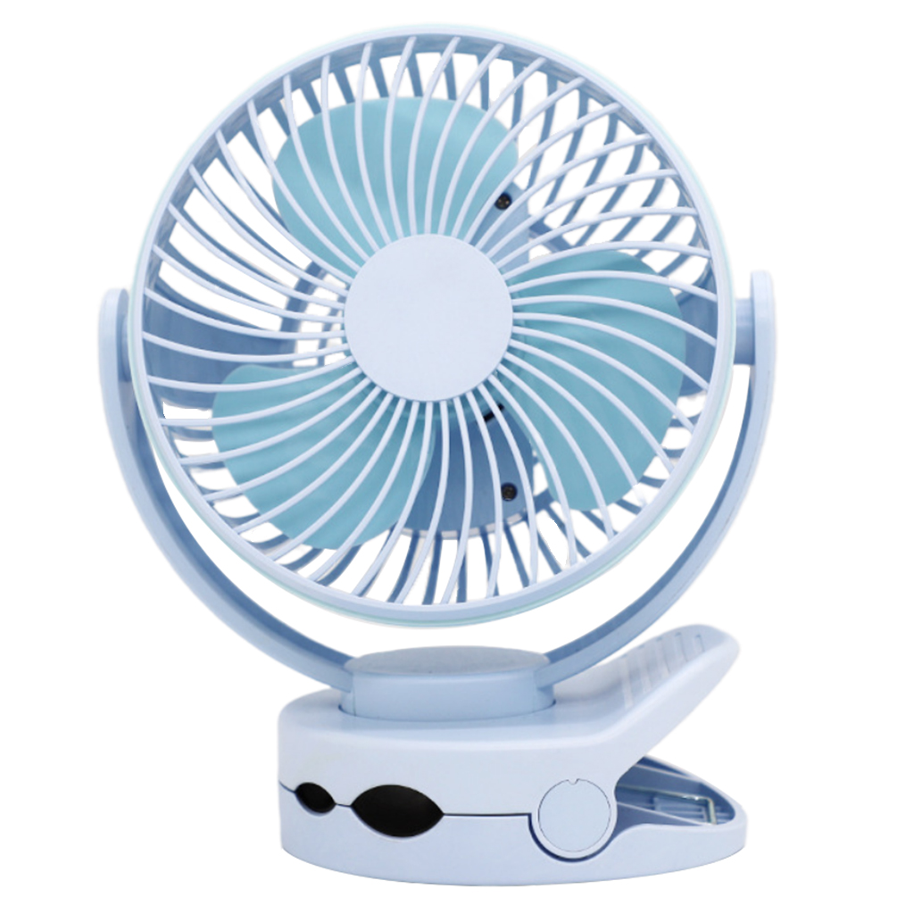 Clip on Fan USB Desk Fan w/ LED Light  for Office Tent Baby Stroller Bedroom