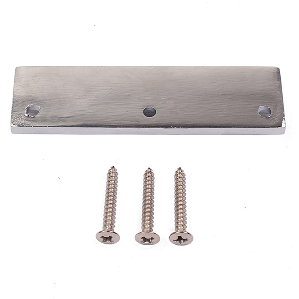 Chrome Finish 6 String Guitar Bridge with Mounting Screws Metal Stopbar Tailpiece for Electric Guitar Parts