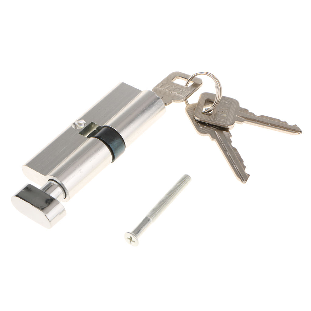 Office Home Security 3.26inch Long Silver  Anti-theft Door Entry Cylinder Lock Core with 3 Keys