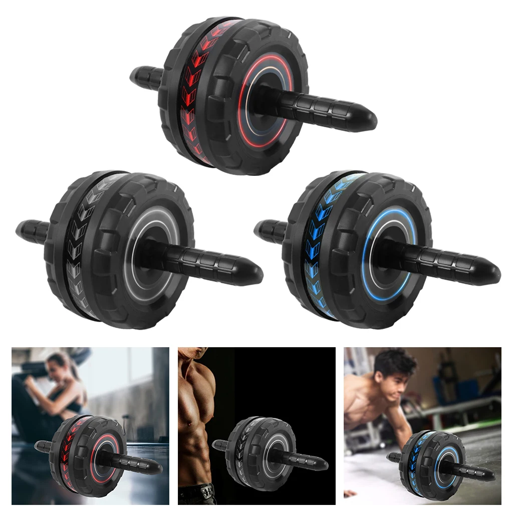 Abdominal Roller Exercise Wheel Mute abdominal Roller Arm Back Belly Core Trainer Body Shape Strength Training Fitness Equipment
