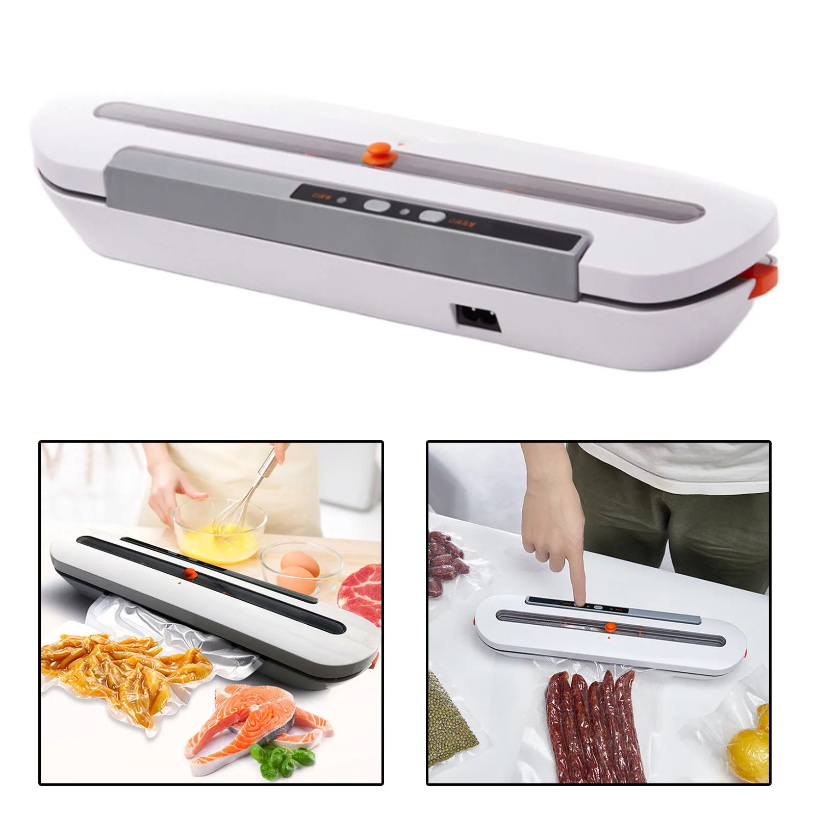 AU Plug Automatic Vacuum Sealer Machine Food Packaging for Vegetables,Meat,Eggs,Fruits with 10pcs Sealer Bags