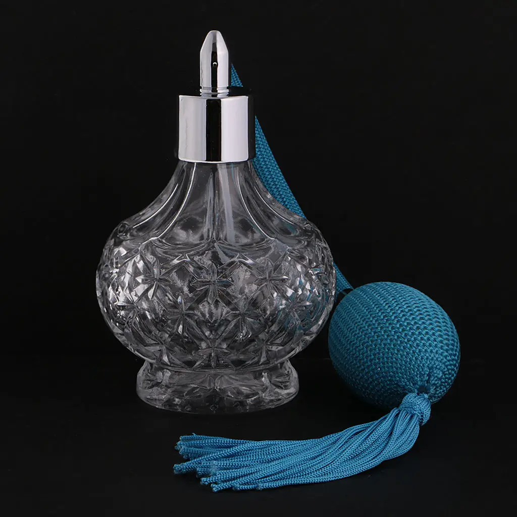 Empty 100ml Reusable Perfume , Clear Glass Bottle Sprayer Fragrance Container