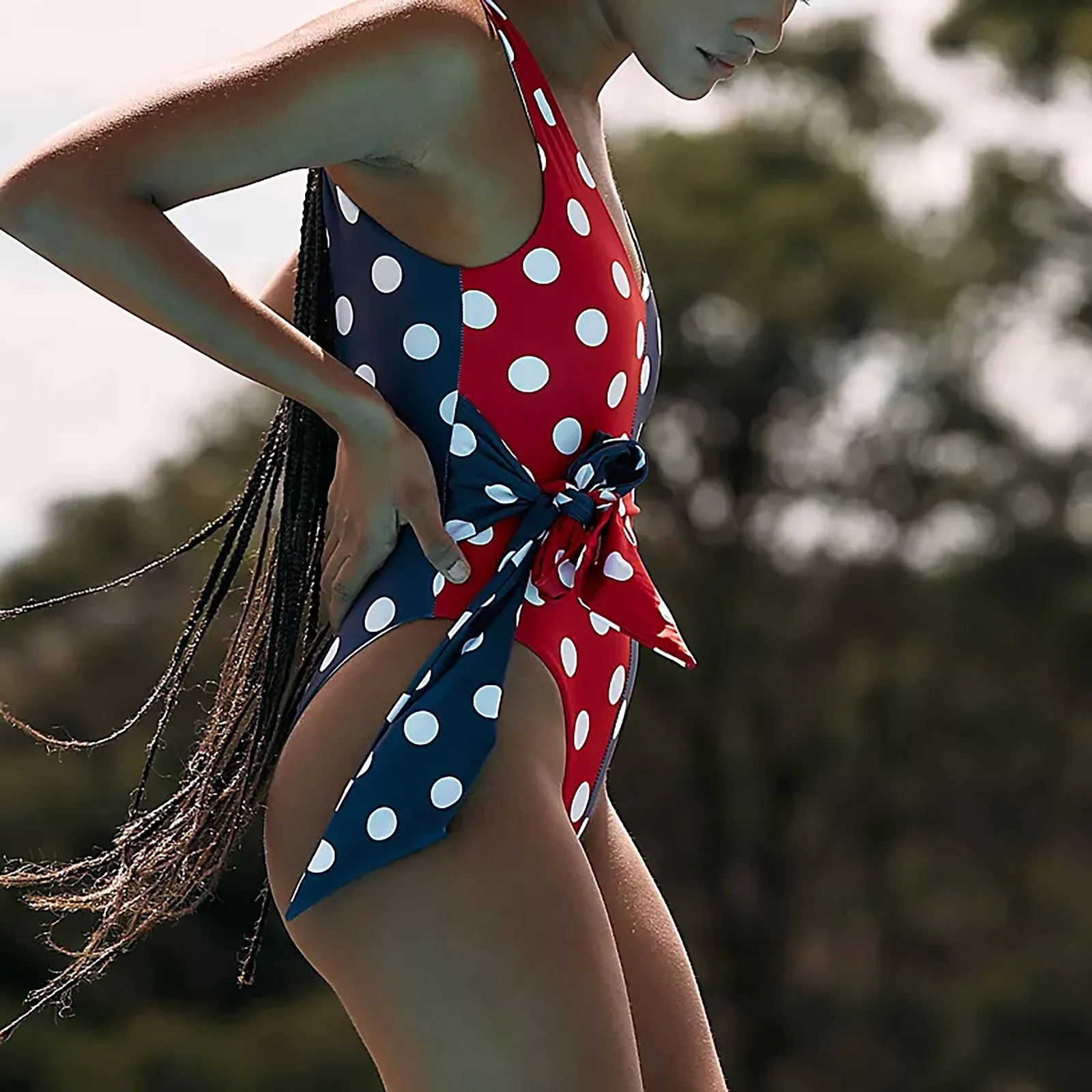2022 Sexy Swimsuit Women One Piece Push Up Swimwear Polka Dots High Waist Thong Bathing Suit Monokini Brazilian Swimming Suits swimwear