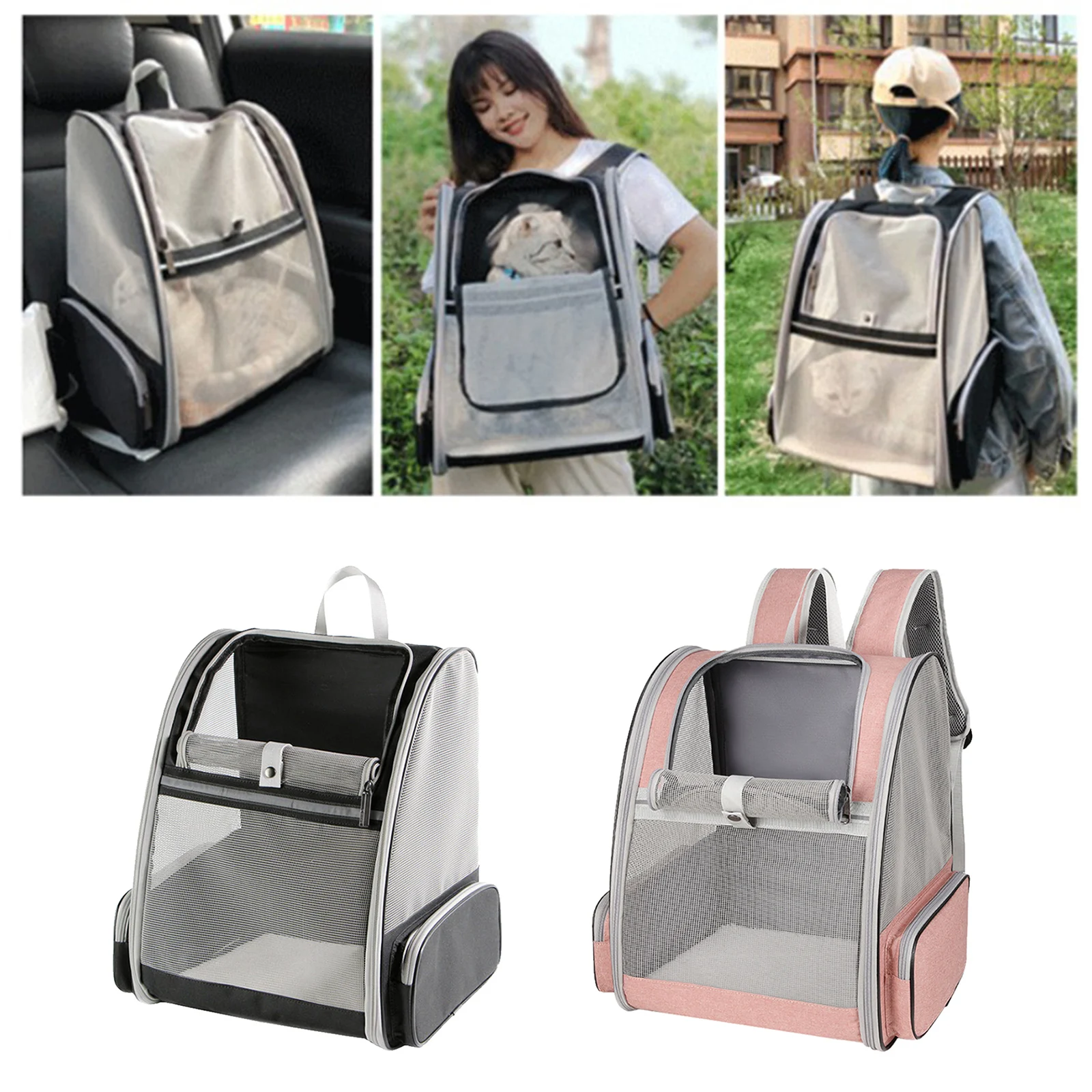 Folding Pet Dog Cat Carrier Small Animal Kittten Puppy Backpack Travel