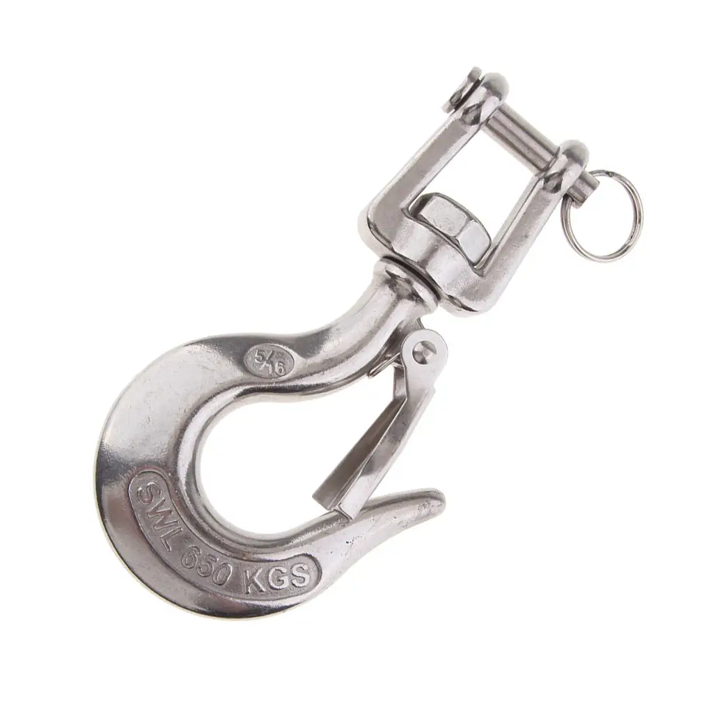 304 Stainless Steel Swivel Eye Clevis Lifting Chain Snap Hook 5/16 Inch