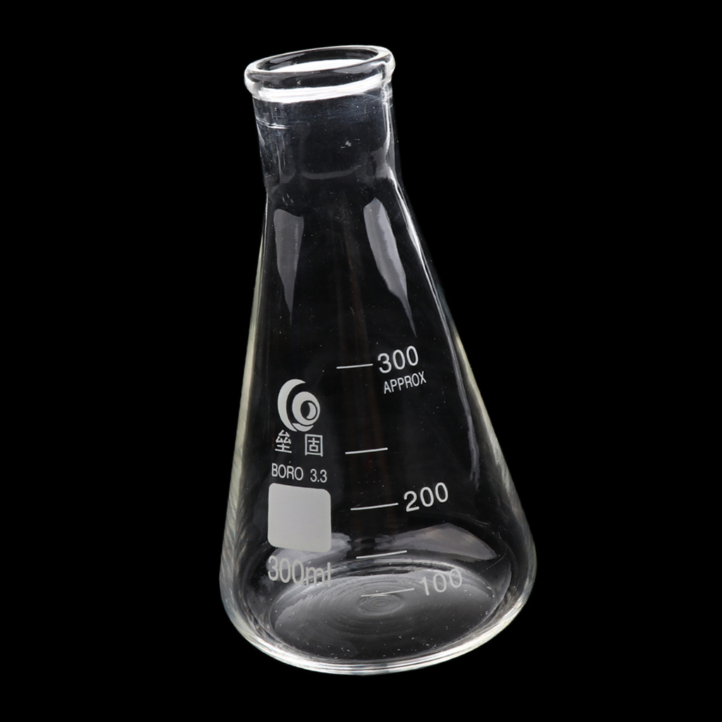 Lab Borosilicate Glass Conical Flasks with Narrow Neck 300ml/500ml/1000ml/2000mL