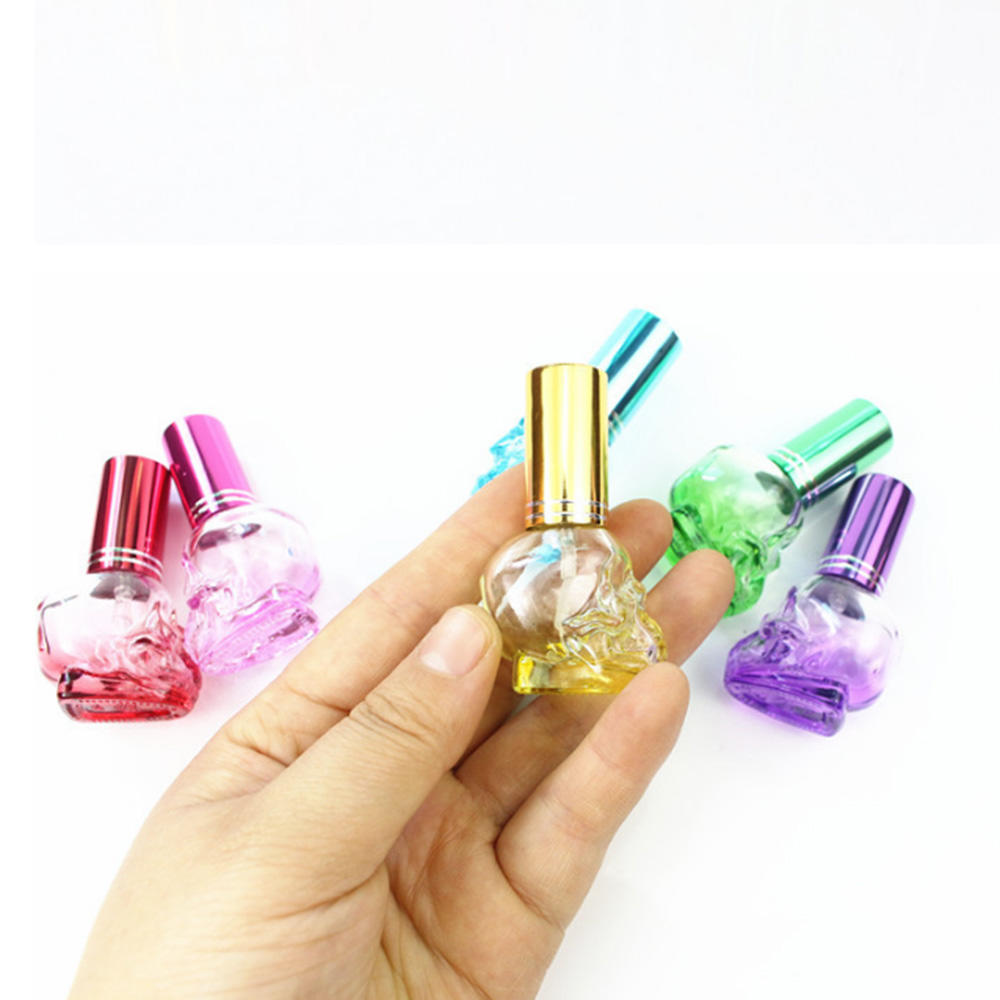 Best of 1PC Skull Shape Refillable Portable Empty Glass Perfume Bottle Travel Mini Charm Press Spray Parfum Bottles Gothic Style Reviews & Tips - Image 3