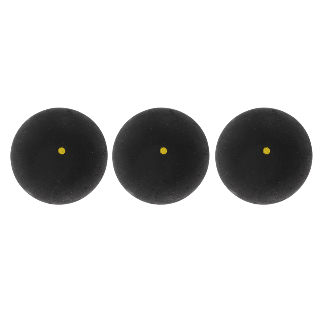 3Pcs/Set 4cm Squash Ball Yellow Racquetball Balls Racquet Sport Rubber Ball