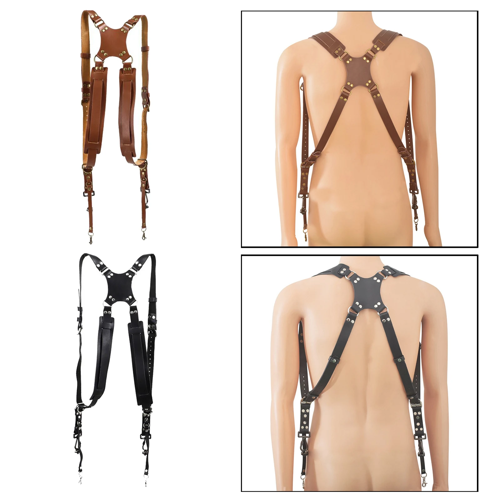 Real Cowhide Camera Strap Accessories Long Camera Strap Custom Shoulder Harness for Two Cameras Strap Sling  