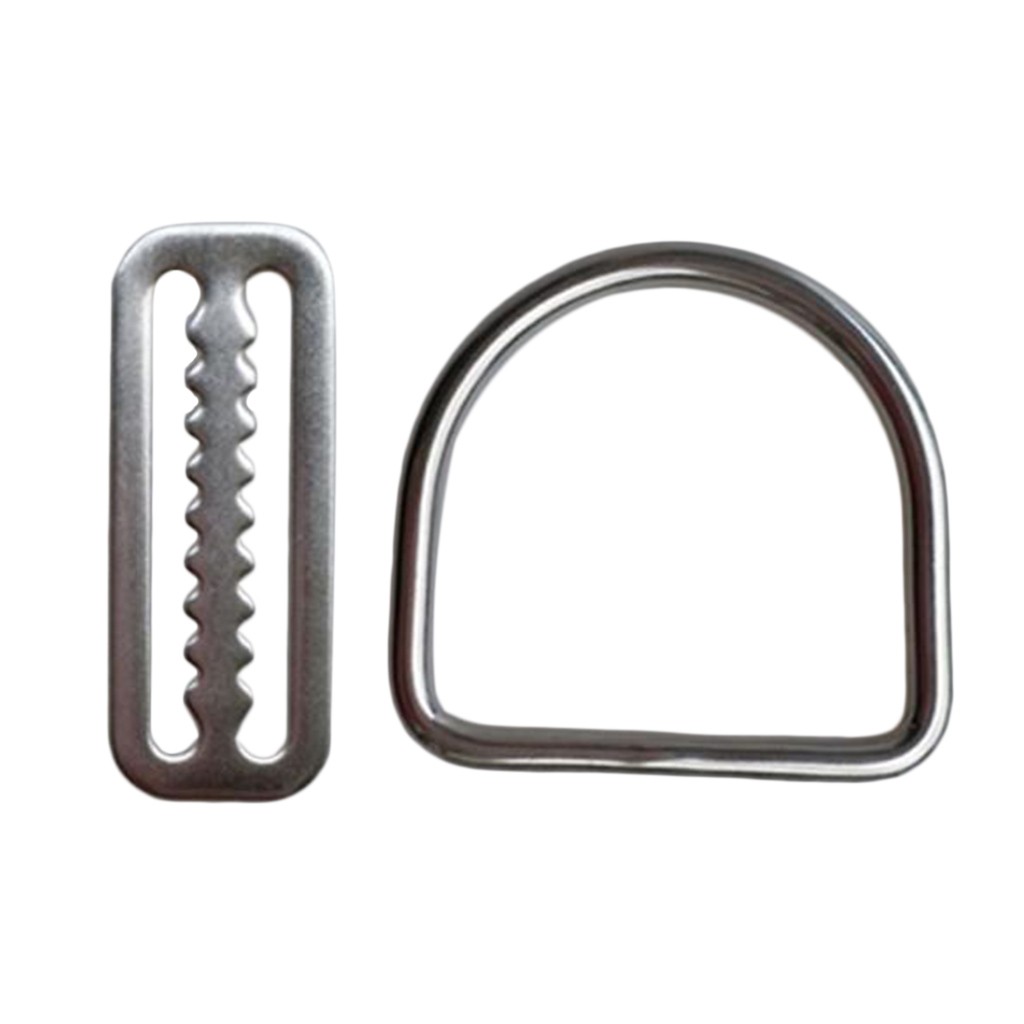 Marine 316 Stainless Steel Underwater Scuba Diving Diver Snorkeling Weight Belt Keeper with D Ring Gear Accessories