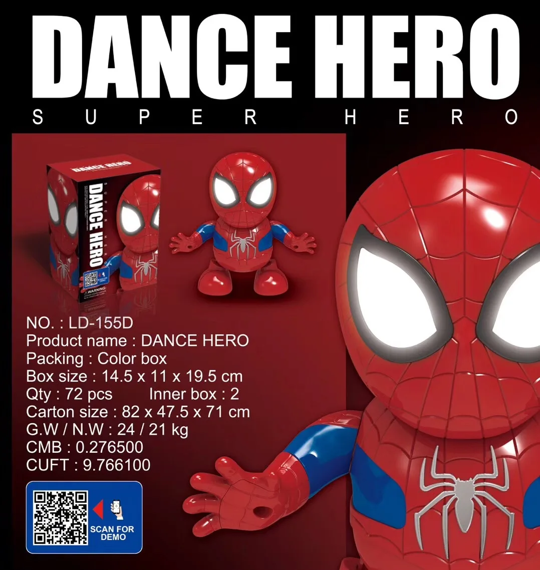 19cm Action Hero Dancing Singing Interactive Toy For Kid | Kids Toys