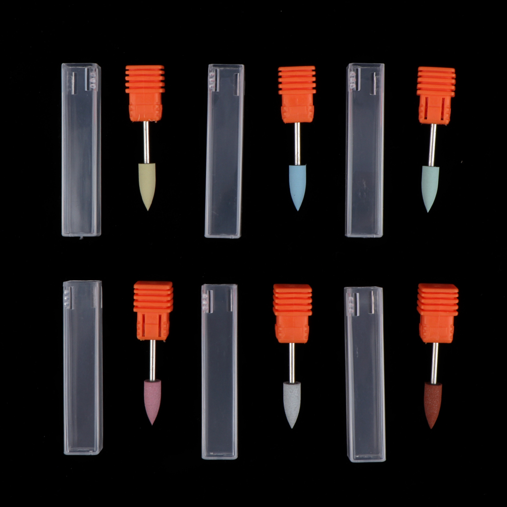 6pcs Art Grinding Silicone Ball Drill Electric Manicure Machine