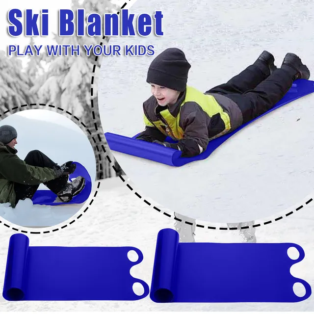 Trineo de nieve portátil para niños y adultos, tabla de esquí enrollable  Flexible, accesorios para esquiar - AliExpress