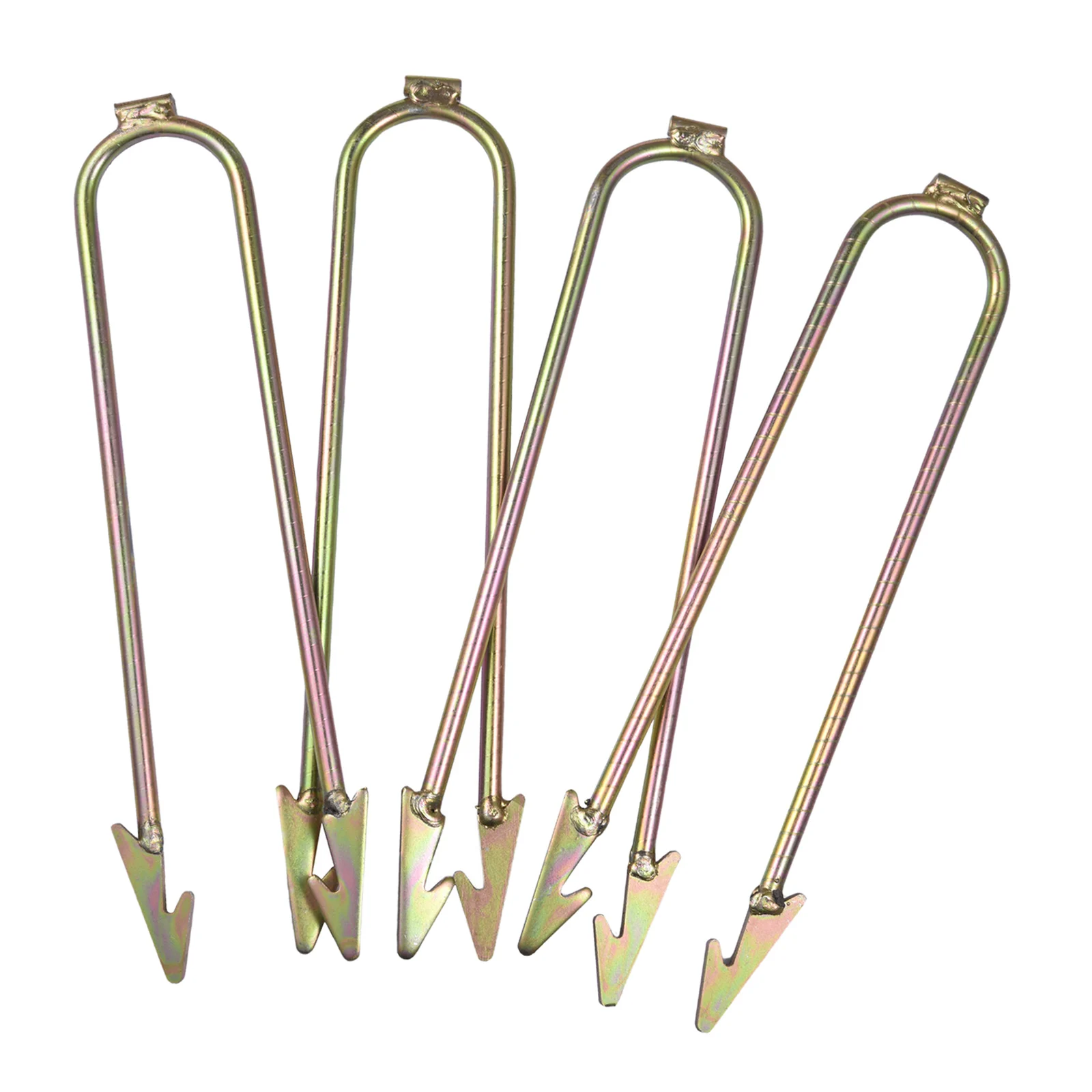 Set of 4 Metal Wind Stakes Ground Anchors fits for Trampolines Fences, Easy To Install