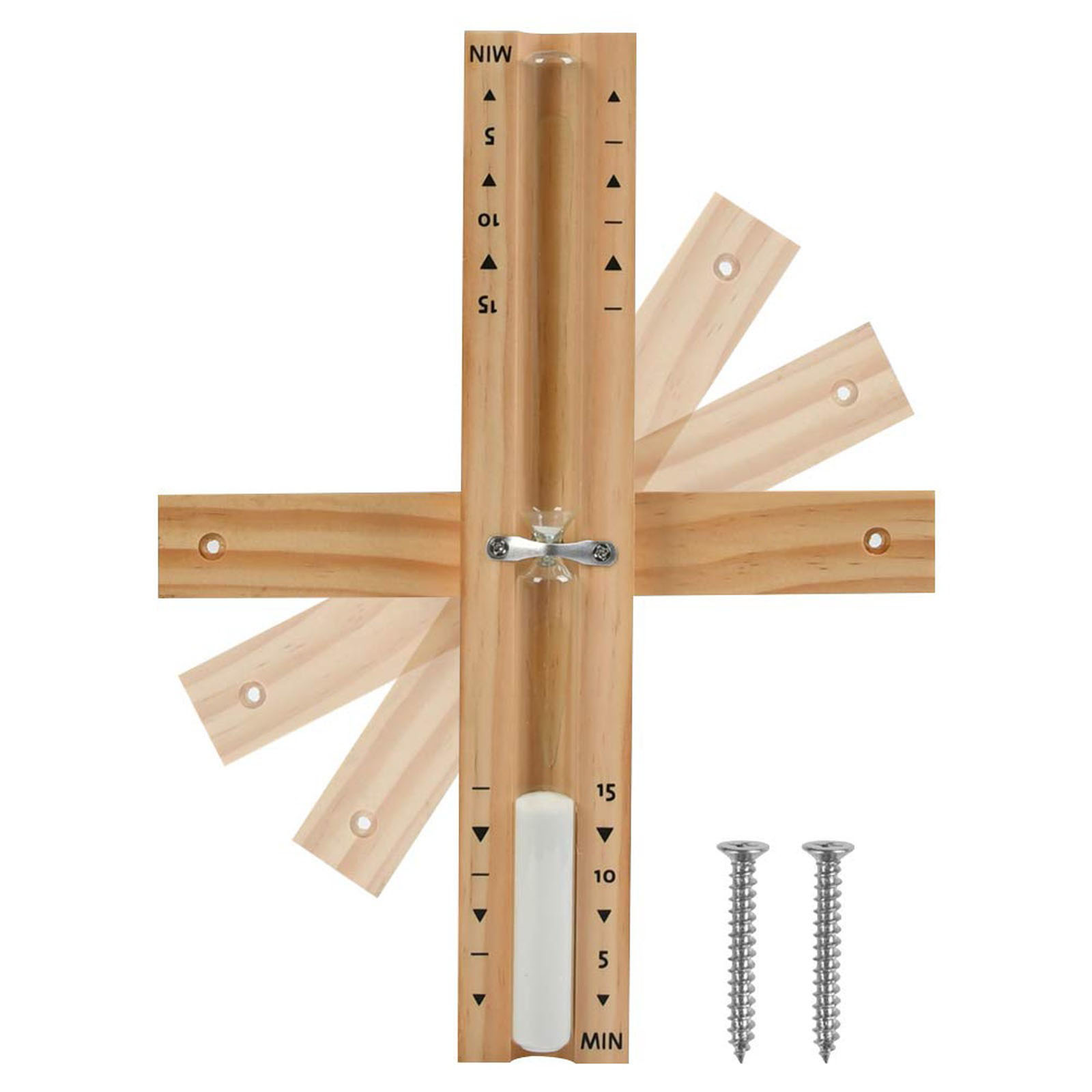 Multifunction Rotating Sauna Timer 15 Minutes Sand Clock Wooden Hourglass
