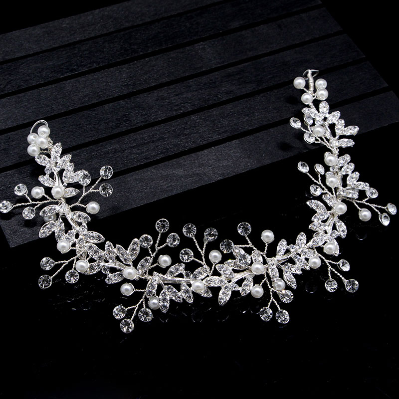 Acessórios de Cabelo Moda Nova Artesanal Cristal Strass Casamento Cabeça Banda Nupcial Headpieces Butt666 6 Grampos cabelo