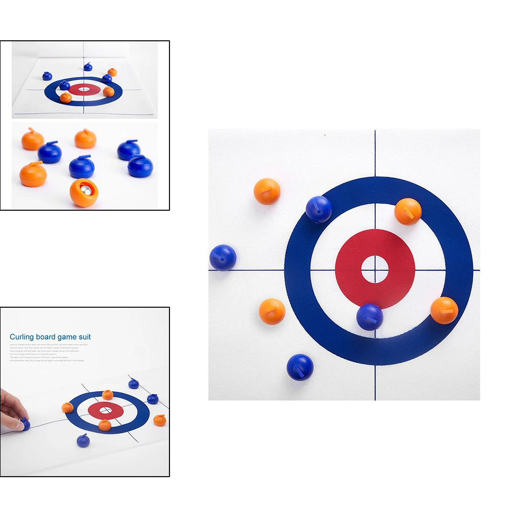 Table Top Curling Game for Family, Adults and Kids Team Board Game Training