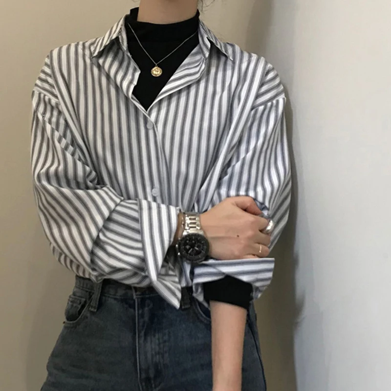 Highland ansvar til eksil 2021 New Hot Selling Women Tops Korean Fashion Long Sleeve Blouse Casual  Ladies Work Button Up Shirt Female Ay01086 - Women Shirt - AliExpress