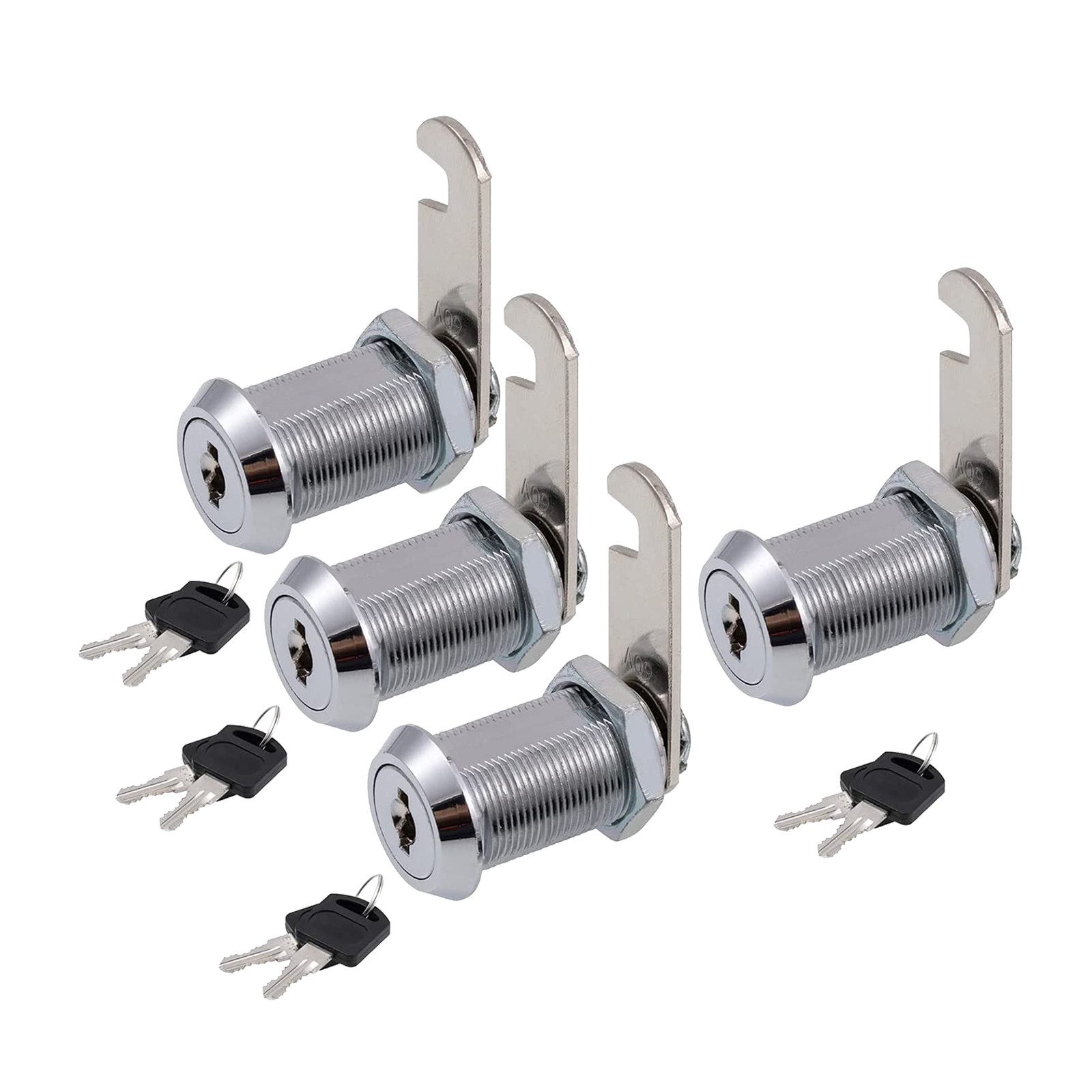 4 Pcs Drawer Locks with Keys Furniture Hardware Door Cabinet Lock for Office Desk Letter Box Cam Locks 30mm