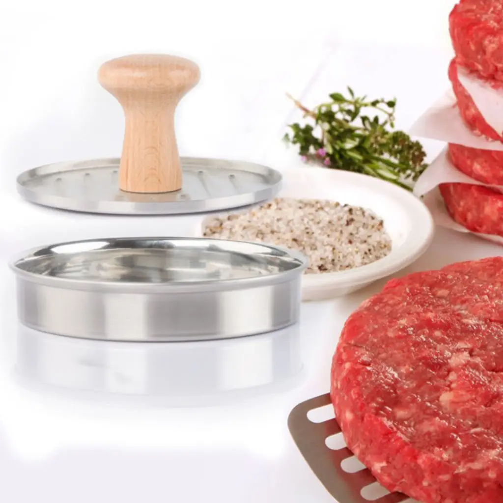 Stuffed Burger Press Round Non Stick 5 inch Patty Molds Hamburger Press Patty Maker for Cooking Grilling Bbq Gift Idea