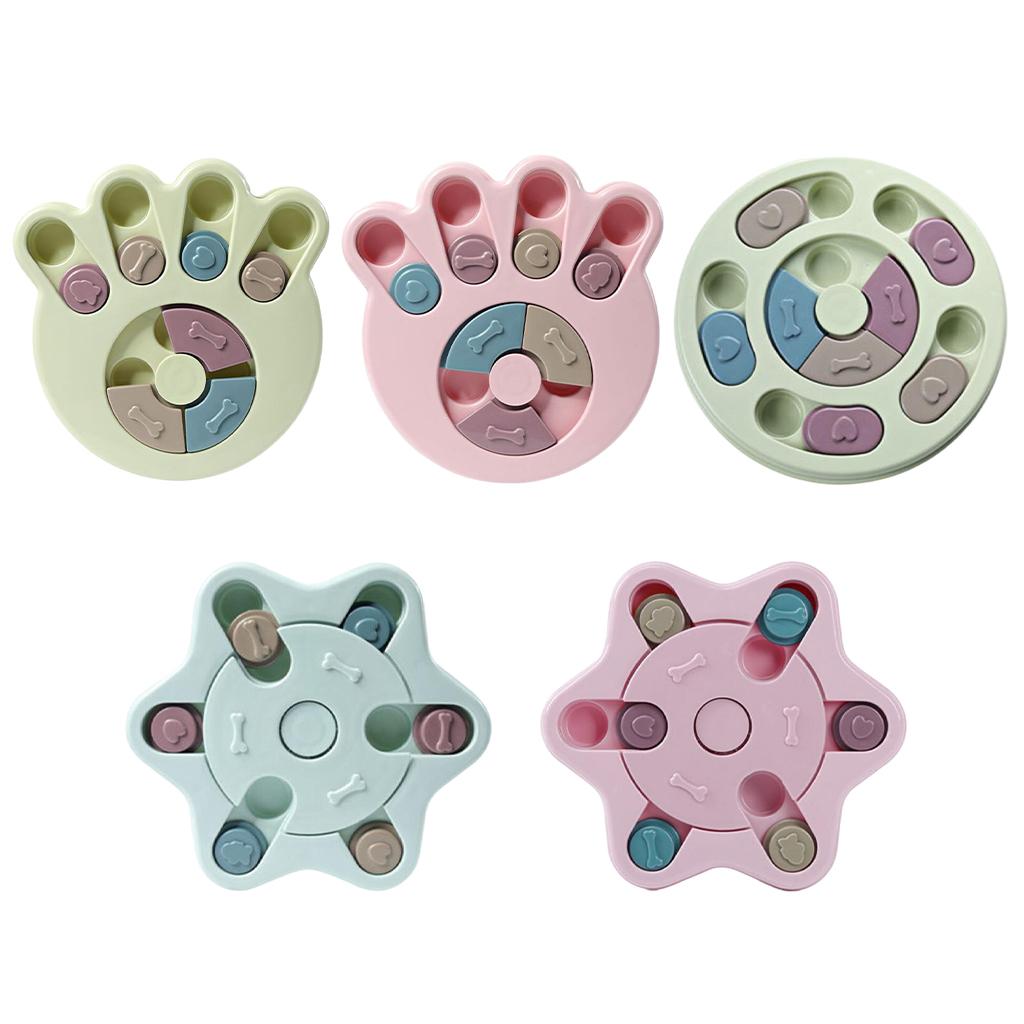 Dog Puzzle Pet Bowl IQ Interactive Slow Eating Feeding Food Bowls Portable Puppy Feeder Container