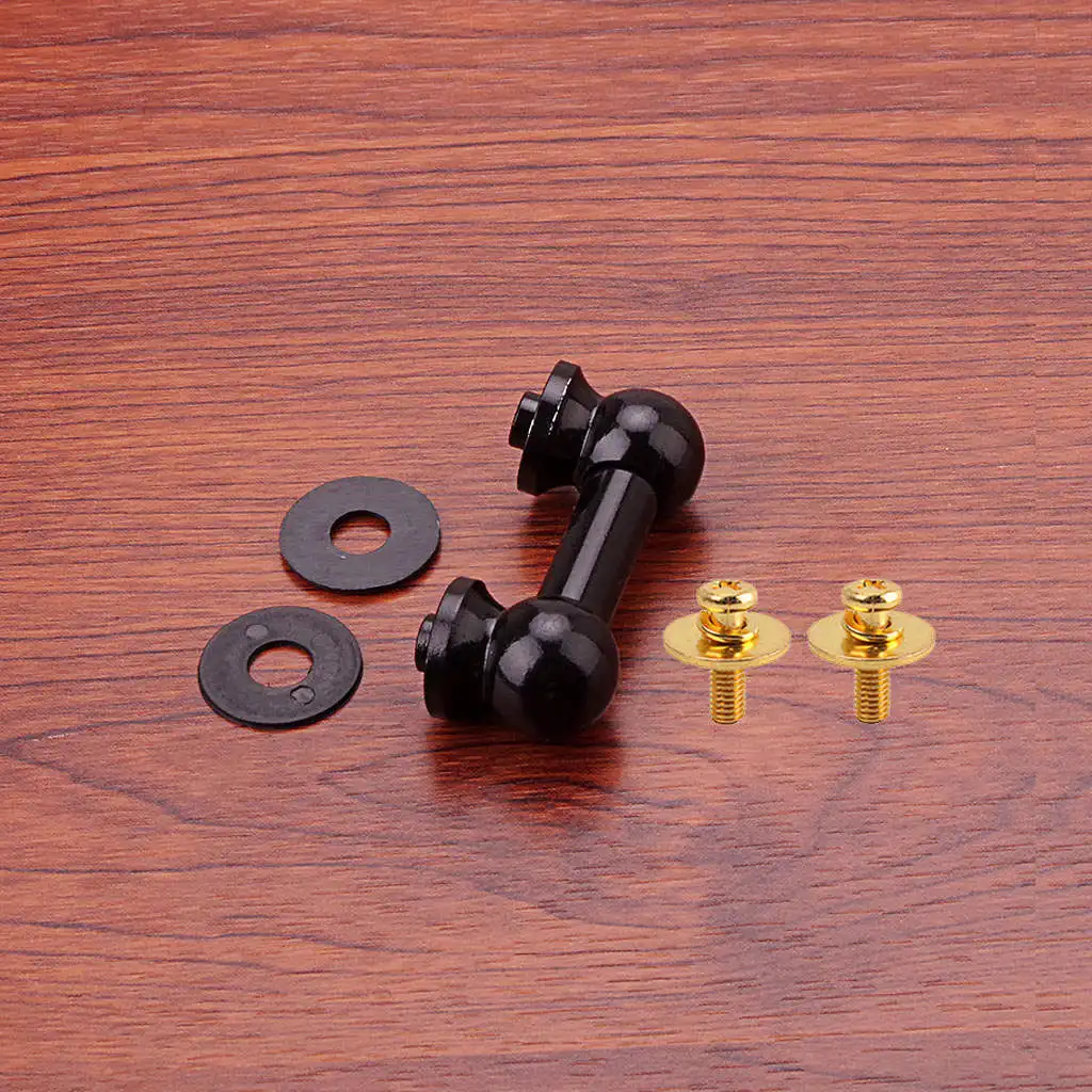 Metal Double End Drum Lugs Snare Drum Lugs Connectors Drum Tube Lugs for Drum Accessories Tom Drum Percussion Replacement Black