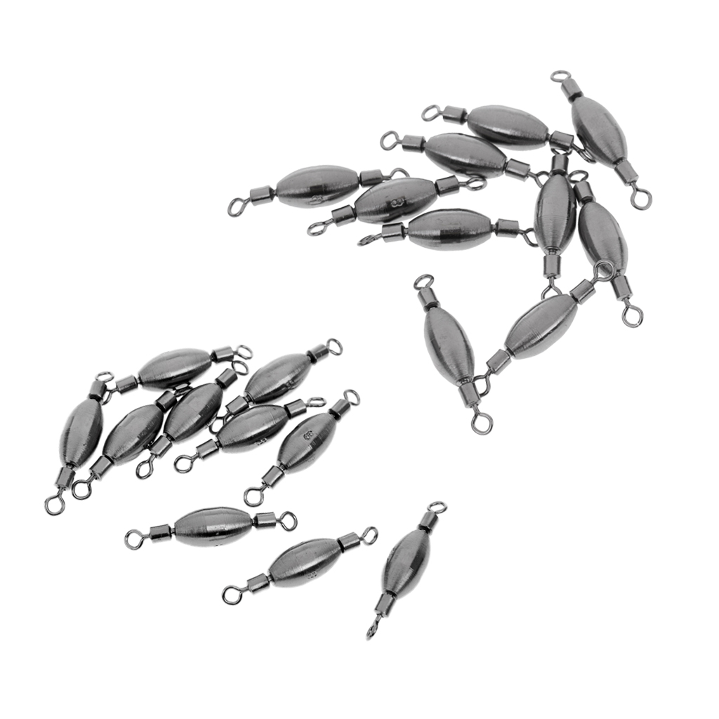 20pcs, Quick Sinker Fishing Swivels Fishing Rig Accessories Tackle 0.5/0.3