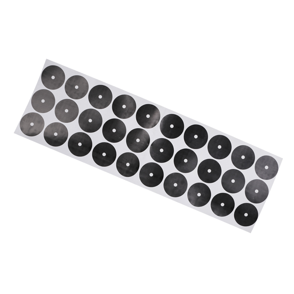 Set of 30Pcs 3-3.5cm Black Pool Table Spot Stickers Self Adhesive Accessories
