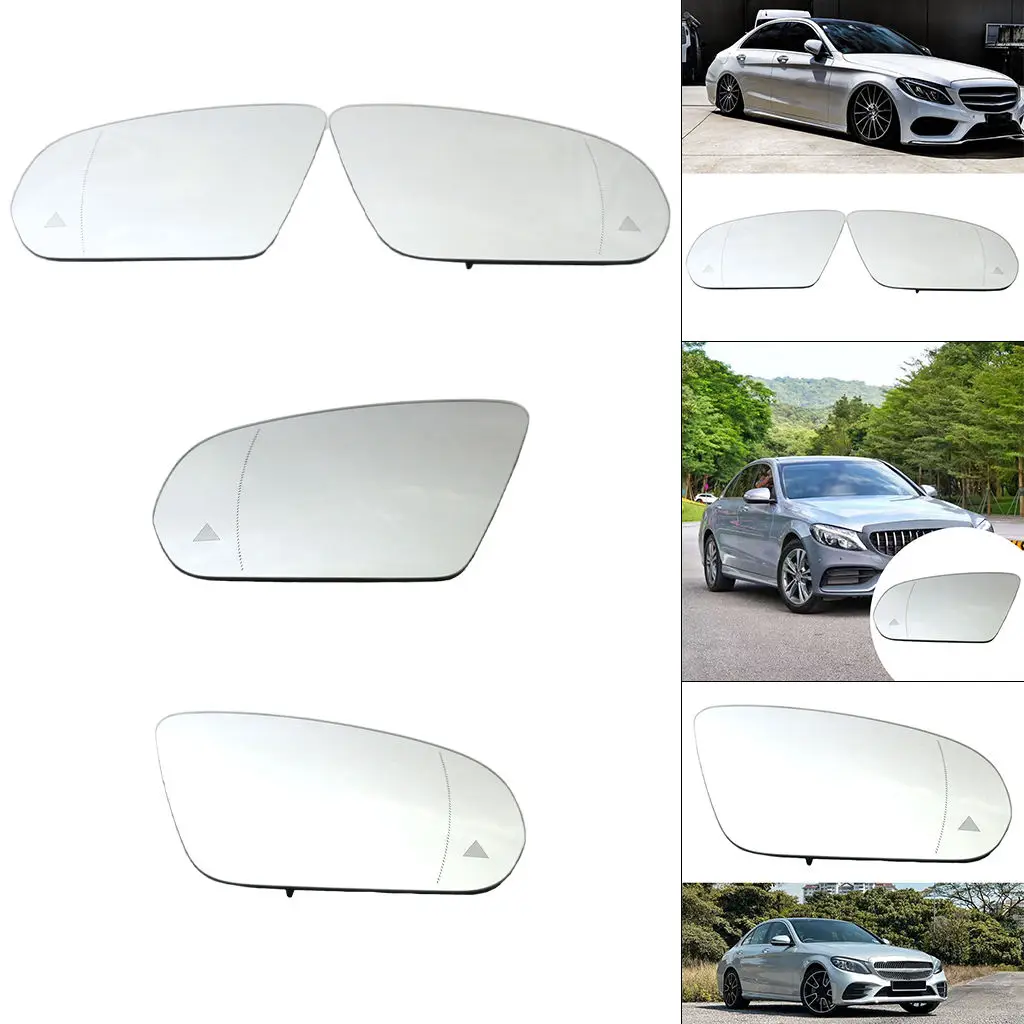 For Mercedes-Benz C-class W205 Wing Mirror White Glass Rear View Rearview Exterior Outside Mirror