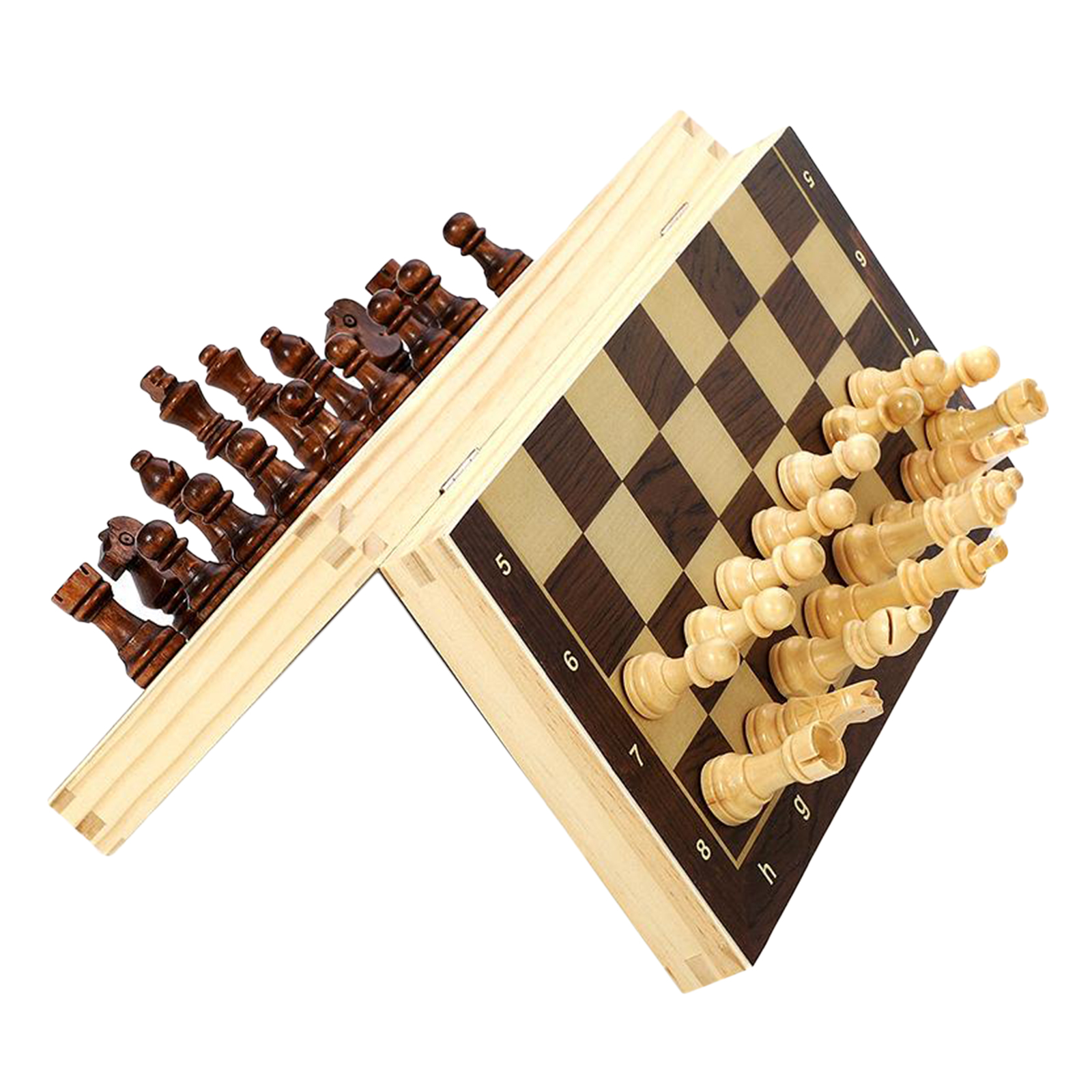 Foldable Magnetic Chess Board Chess Pieces Top Quality Wooden Box Portable Family Entertainment Game Board Games Children Gifts